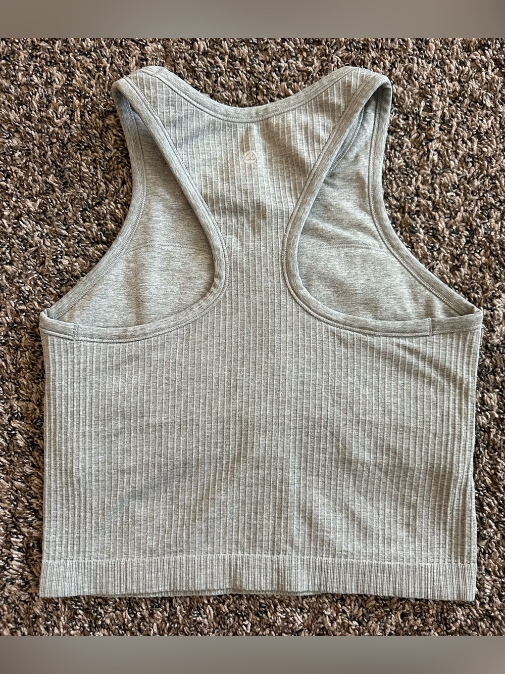 CRZ YOGA Seamless Ribbed High Neck Crop Tank Top size small - Picture 4 of 8